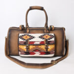 The Heritage Laptop Messenger Bag | Genuine Oily Calf Leather with Tooled Floral Flap