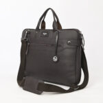 Premium Grain Leather Laptop Messenger Bag for Business and Travel