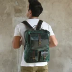 Portland Designer Leather Backpack - Image 5