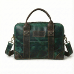 Green Buffalo Leather Messenger Bag - Image 3