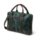 Green Buffalo Leather Messenger Bag - Image 4